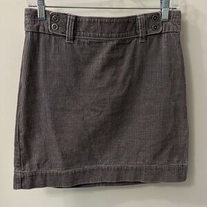 LOFT Charcoal Corduroy Mini Skirt